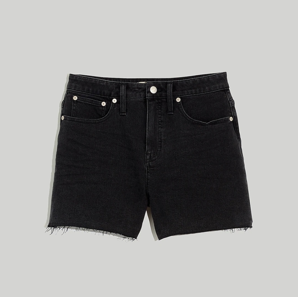 Madewell Curvey High Rise Short, Size 29, Black wash
